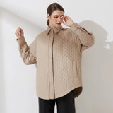 Wixra Womens Jacket New Fashion Solid Turn Down Collar Overcoat Casual Outerwear and Coats Ladies Streetwear Autumn