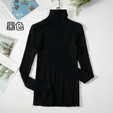 Sweater Woman With Bottom Shirt Autumn And Winter New Long Sleeves To Keep Warm Body Solid Color Knitted