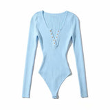 Style Trend Long-Sleeved V-Neck Buckle-Coat Shirt Bottoming Women's Solid-Colored Clothes Based