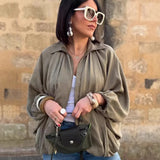 Women's 2025 Fashionable Punk Pilot Jacket Jacket 2814404