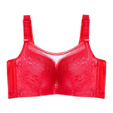 Full Coverage Bras for Women Plus Size Lace Brassiere with Mesh E F Cup Push Up