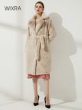 Ladies Faux Leather Long Coats Femme Pockets Soft Mink Fur Women Trendy Street Style Loose Short Outwear
