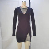 Toloer Female Spring And Autumn Senior Sense Small Fashion Sexy Tight Package Hip Skirt Pure Desire Night Long Sleeves-Outfit