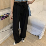 Straight Large Size Casual Solid Wide Leg Trousers Streetwear Suit Full-Length Hot Selling Chic Loose High Quality