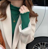 2022 Pullover Elegant Knitted Sweater Women Fashion New Jumper Bottoming Long Sleeve Knit Top Ruched Sweater Mujer