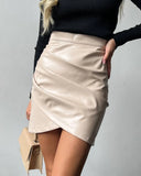 Toloer New Style Of 2024 Commuter Package Hip Show Thin High Waist Nightclub Short Skirt Skirt Package Hip Skirt-Outfit