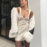 White Lace Summer Dress For Women Sexy V-Neck Spaghetti Straps Bodycon A-Line Dresses Elegant Ladies Mini Party