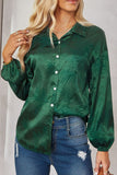 Print Collared Dropped Shoulder