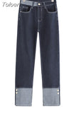 Popular Street Style Elegant Women's Pants Set Fashion Denim Shirt Blue Jeans Two-piece Set Famele Tracksuit