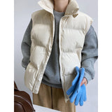 Women's Cotton Padded Vest Short Autumn Winter 2022 Korean Warm Sleeveless Female Vest