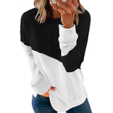 Autumn New Long-Sleeved Round Neck Bump Color Loose Shirt T-Shirt Top