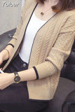 Knitted Cardigan Women 2023 Autumn Long Sleeve V Neck Women's Sweater Cardigan Female Open Stitch Pull Femme