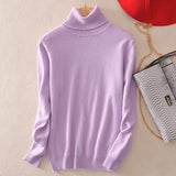 Sweater Women Turtleneck 2021 Winter White Women's Turtleneck Ladies Cashmere Sweater Pullover Female Women