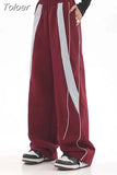 Women Wide Leg Pants American Style Streetwear Patchwork Straight Leg Pants Y2K Summer Fashion Female Hip Hop