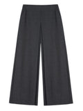 Fashion Women's Pants Loose Hight Waist Straight Solid Color Wid-leg Floor-length Cotton Trousers Summer 2023 New