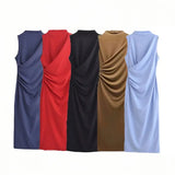 Midi Dress 2025 Spring/Summer Banquet Sleeveless Dresses In The Long