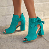 Size Fashion Womens Shoes 2022 Open Toe Beige Heeled Sandals Big Luxury Bow Peep Black Girls Block New Comfort Summer