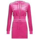 Pink Sweet Velvet Y2K Hooded Jackets Diamond Heart Kawaii Hoodies Women Zip Up Long Sleeve Cropped Sweatshirts