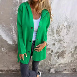 2025 New Hot Fashion Long-Sleeved Solid Coat Women's