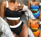 Toloer New Bikini Women's Solid Color Bikini Women B169-Outfit