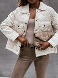 Turndown Collar Button Up Jacket with