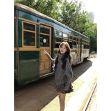 Atmosphere Feel Gray High-Neck Knitted Sweater Sweater Autumn And Winter Irregular