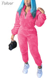 2023 Winter Outfits Thick Warm Fleece Sweatsuits for Women Two Piece Sweatpants and Hoodie Set Jogging Suits