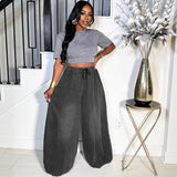 Women's Loose Jeans New Women's Street Casual Loose Waist Wide Leg