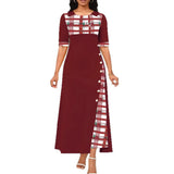 Large Number Of 2025 New Dress Burst Round Collar Bump Color Sleeve Irregular Long