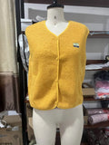 Sleeveless Plush Short Vest Jacket 2024 New Fashion Women's Loose Single-Breasted Vest Coat-Outfit