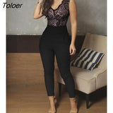 Jumpsuits Fashion Sheer Mesh Glitter Pocket Design Jumpsuit & Europe America Women's Clothes Weekend Party Evening