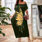 Women's Explosive Casual Dress Temperament Commuter Digital Print