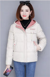 Coat Women 2020 Fashion Winter Jacket Women Cotton padded Parka Outwear Hooded Short Female Jacket Coat Plus Size