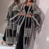 New Women's Beads Big Sexy Long Dress Shawl Banquet Evening Dress