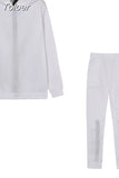 Tracksuit Women Two Piece Set Autumn Winter Loose Hood Sweatshirt Pullover Pants Suit Streetwear Casual Female
