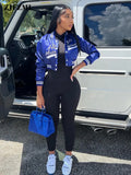 Student Cropped Baseball Bomber Coat Casual Single Breasted Long Sleeve Jackets Streetwear Oversize Letterman