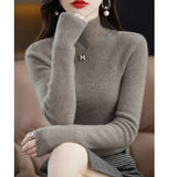 Turtleneck Elegant Soft Sweater Women Knitted Pullover Cashmere Bottoming Fashion Tops 2022 Jumper Winter Clothing