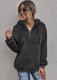 Casual Fleece Zipper Long Sleeve Hooded