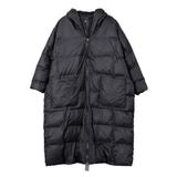 Big Size Long Hooded Cotton-padded Coat Long Sleeve Loose Fit Women Parkas Fashion Tide New Autumn Winter 2022