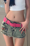 Y2k Vintage Jeans Skirt Women 2023 Summer Low Waist Sexy Gyaru Distressed Slim Denim Miniskirt Streetwear Night