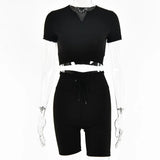 Color Seamless Yoga Suit Women's Urban Leisure 2-Piece Set Running Sports Workout Clothes Lace-Up