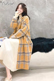 Philosophy Winter Plaid Women Faux Mink Cashmere Woolen Coat ladies casual turn-down collar coats female warm