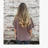 Summer Solid Female Loose V-Necked Leaf Sleeve Top High Temperature Stereotyped