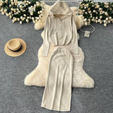 And Winter Casual Suit Female Fashion Hot Diamond Hooded Zip Open Shirt Sweater Jacket Knitted Hip