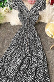 Philosophy Bohemian Printed Blue Backless Sexy Summer Floral Beach Vacation Dress Female V-neck Irregular