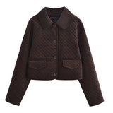 Brown Quilted Overshirt-Outfit