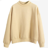 Colors Women Hoodie Casual Turtleneck Sweatshirts Pullover Jacket Outwear Tops Loose Fleece Thick Knitted Sweatshirt