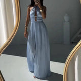 Women's New Hanging Neck Emptiness Body Folding