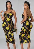 Chains Print Strap Midi Party