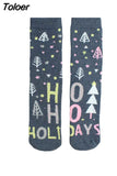 Women's Socks Christmas Peonfly Fashion Harajuku Cute Cartoon Animal Cat Dog Printed Socks Funny Skate Cotton Happy